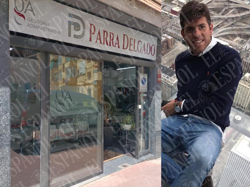 Carlos Alberto Parra Delgado y la entrada a la gestoría desde la que se pagó al 'Grupo Zapatero'