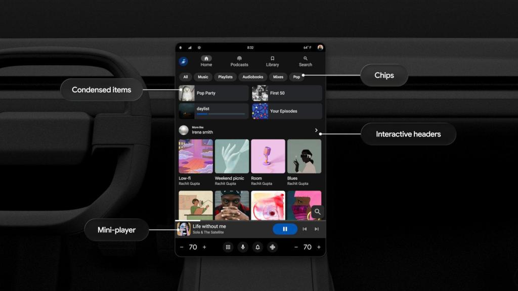 Nuevo reproductor de música de Android Auto
