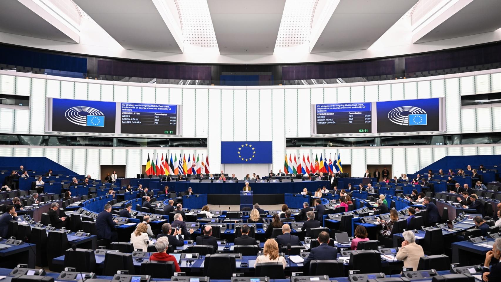 Sesión plenaria del Parlamento Europeo, este jueves en Estrasburgo (Francia).