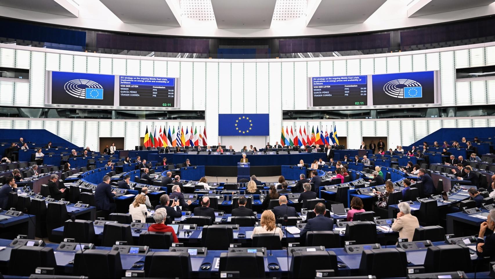Sesión plenaria del Parlamento Europeo, este jueves en Estrasburgo (Francia).