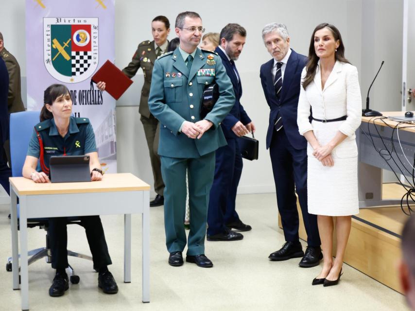 La reina Letizia, en un momento de la visita.