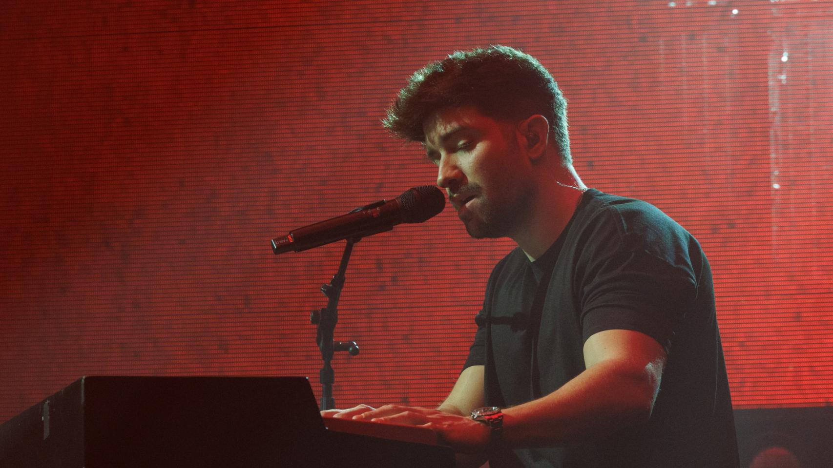 Pablo Alborán en uno de sus conciertos.
