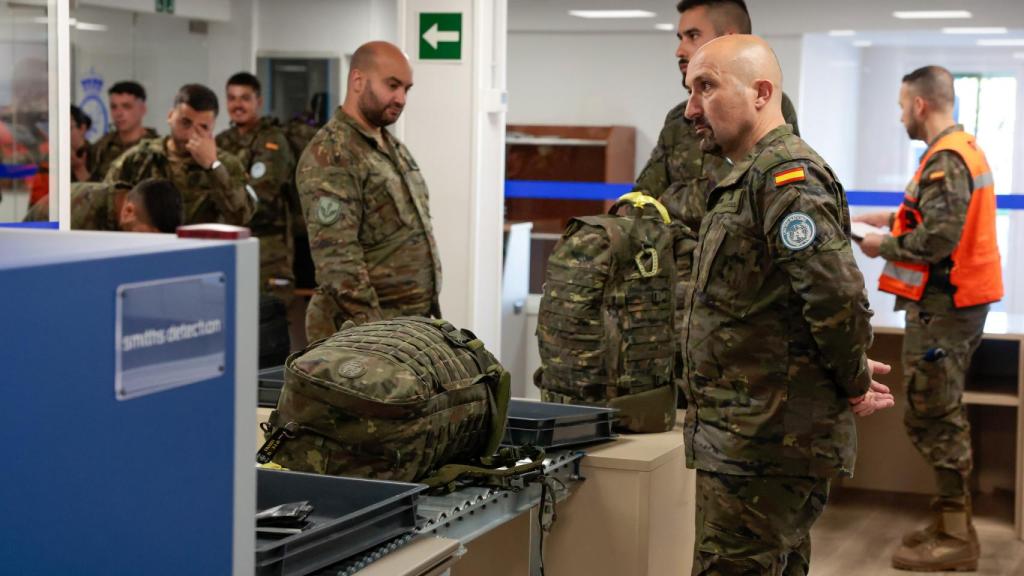 Integrantes de la Brilib XLV en la Base Aérea de Torrejón.