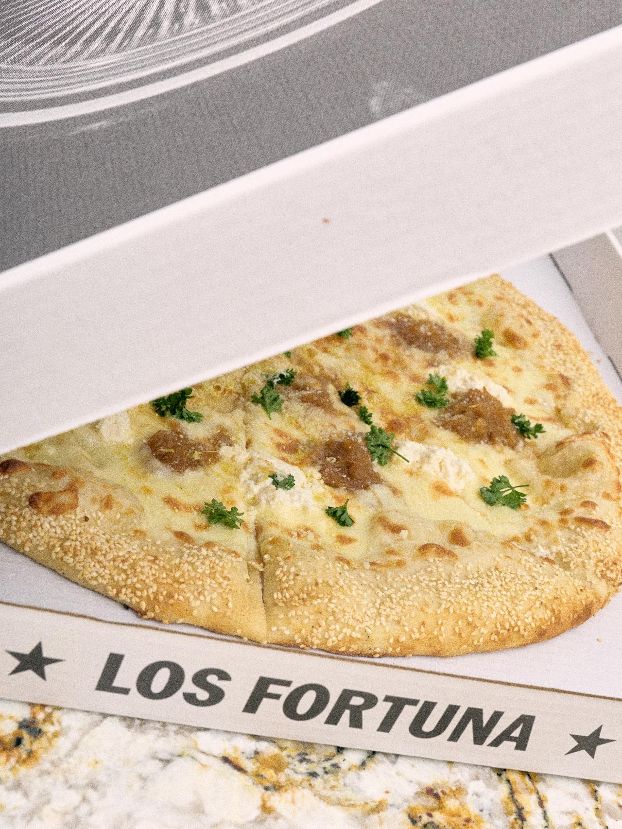 Una de las pizzas.