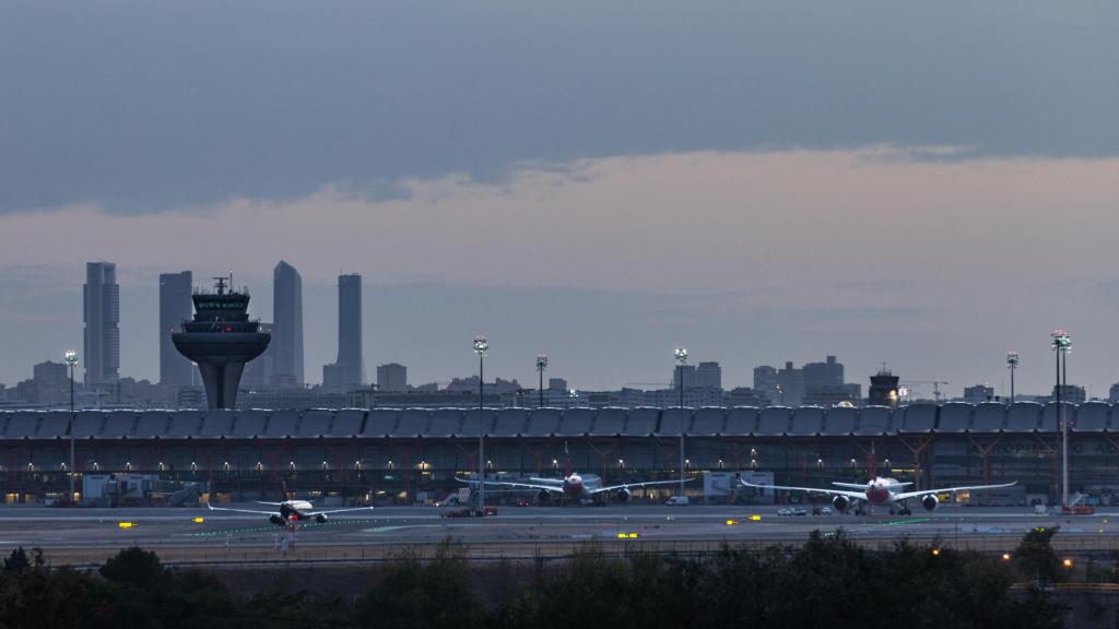 Panorámica del aeropuerto de Madrid.