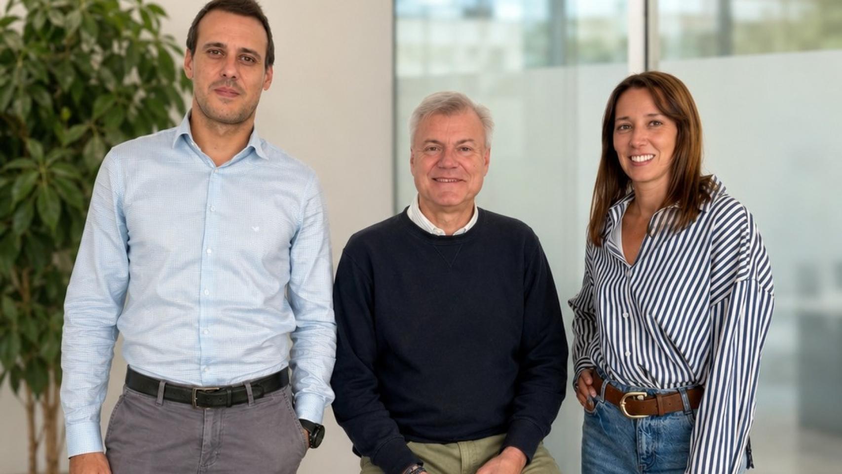 Equipo de la spinoff Kerox (de izquierda a derecha): Borja Gómez López, CTO; Ignacio Gómez Pérez, CEO y Patricia Jimenez Fernandez, CFO.