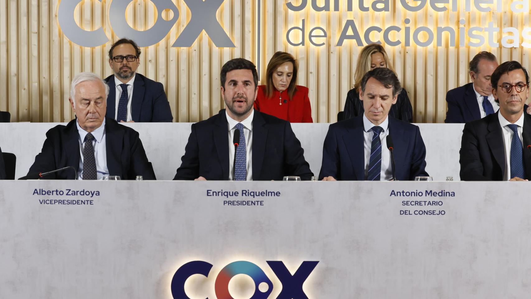 Enrique Riquelme, en la junta de accionistas.
