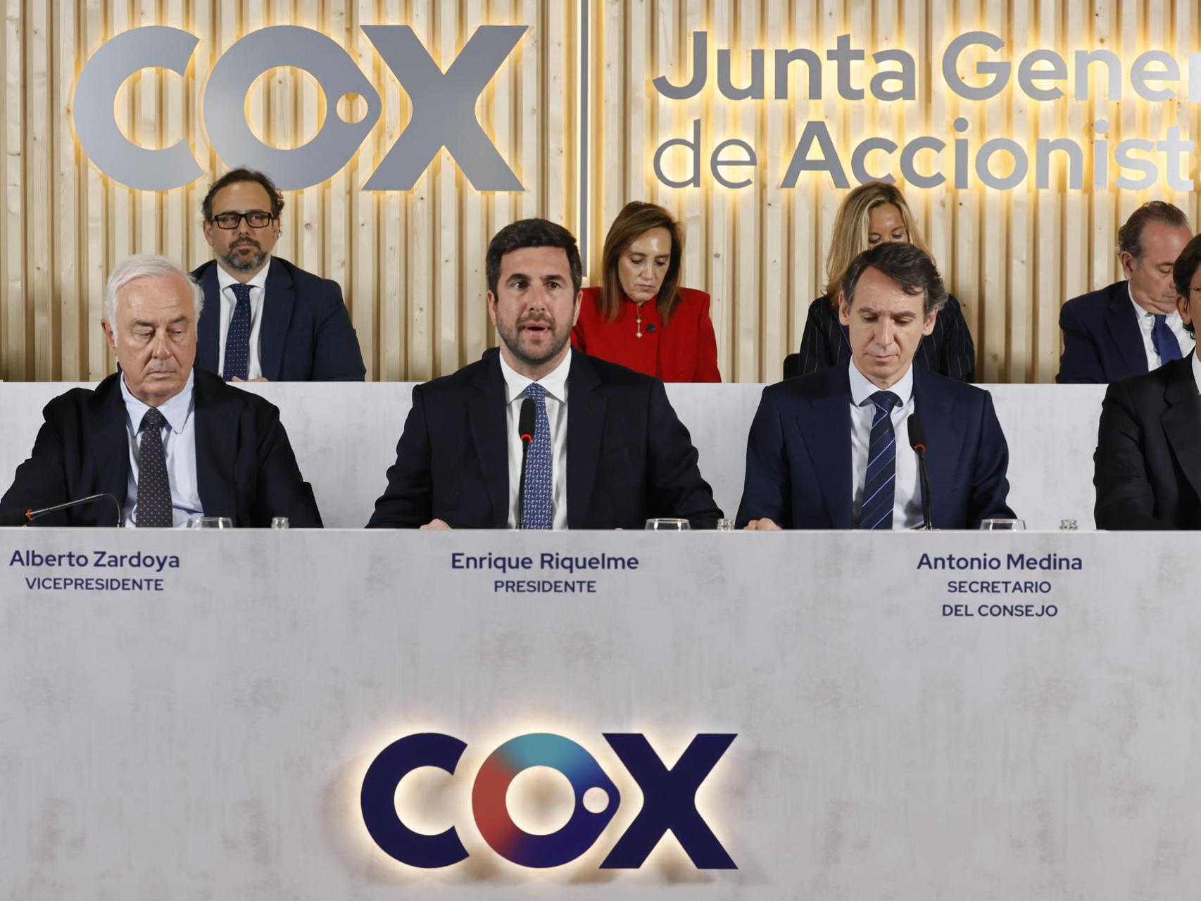 Enrique Riquelme, en la junta de accionistas.