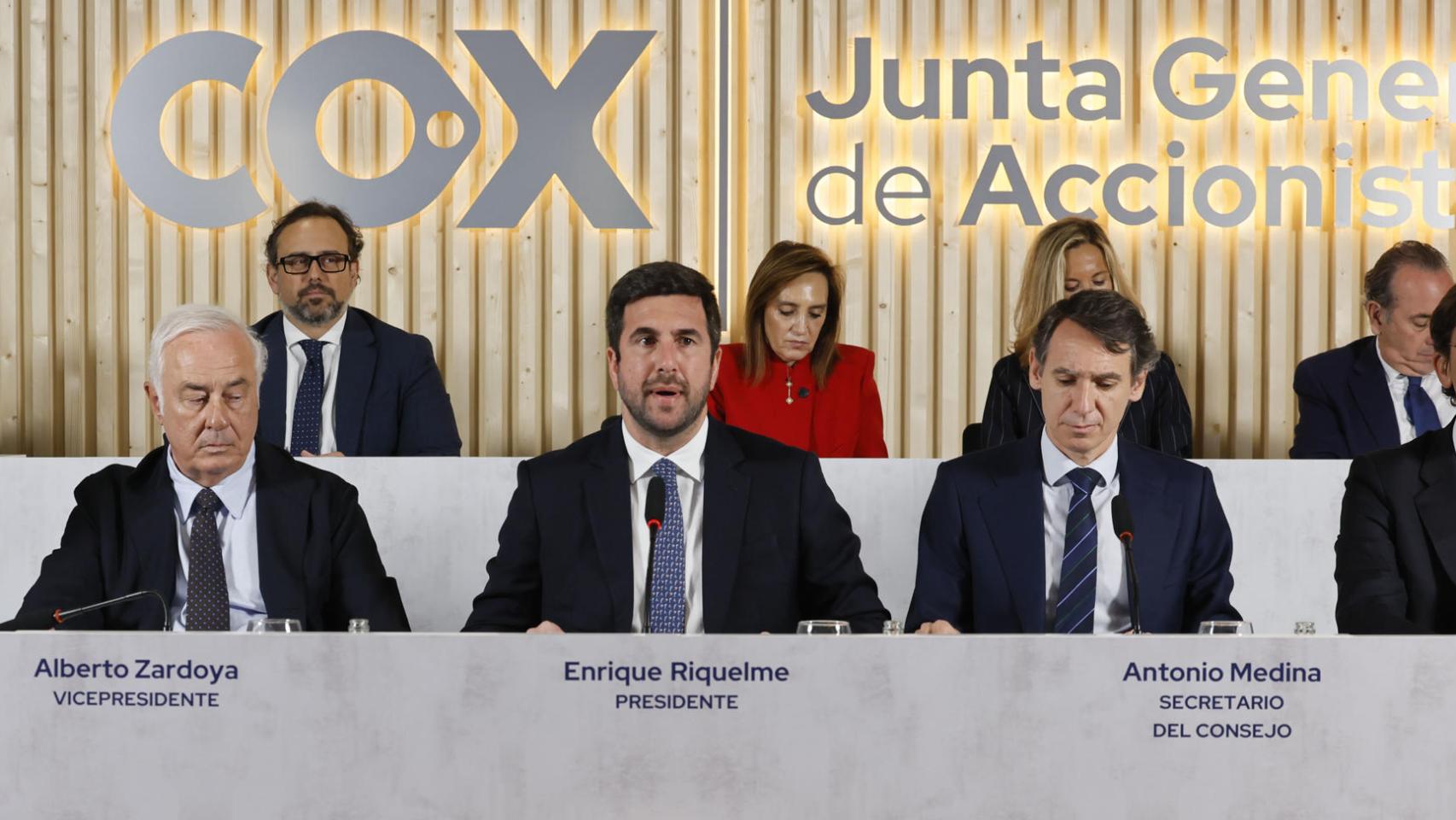 Enrique Riquelme, en la junta de accionistas.