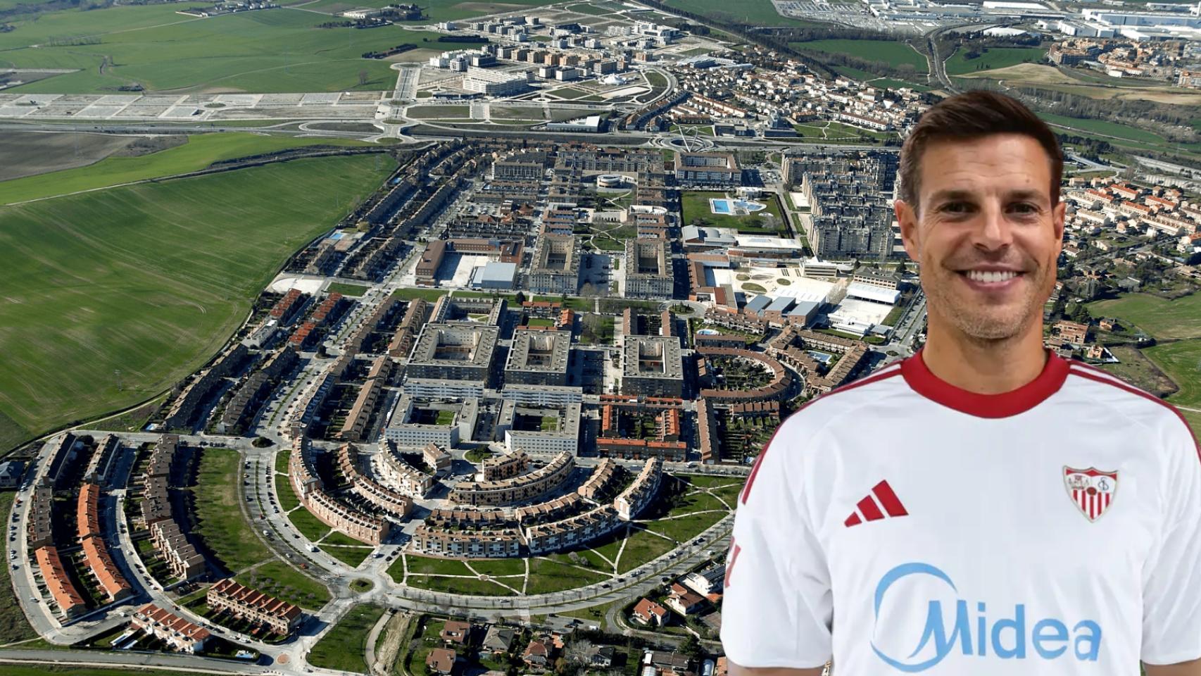 Montaje de César Azpilicueta en Zizur Mayor.