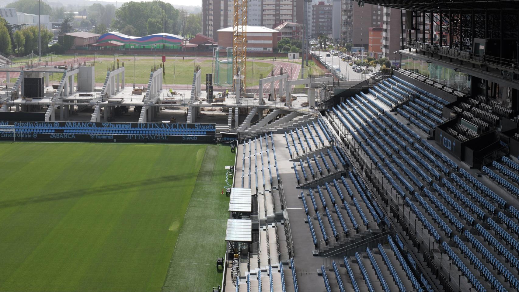 Gradas de Tribuna y Gol del estadio de Balaídos, Vigo