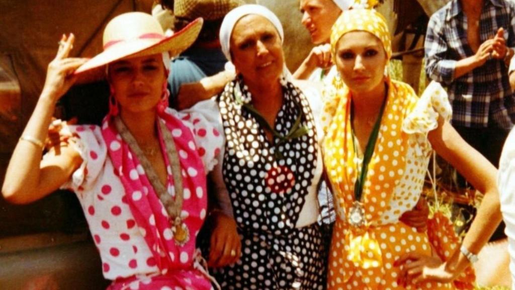 Carmina Ordóñez, en El Rocío, en 1977.