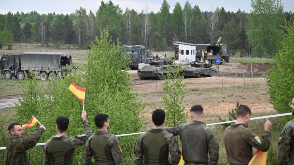 Vehículo de combate de infantería 'Pizarro' durante la competición.