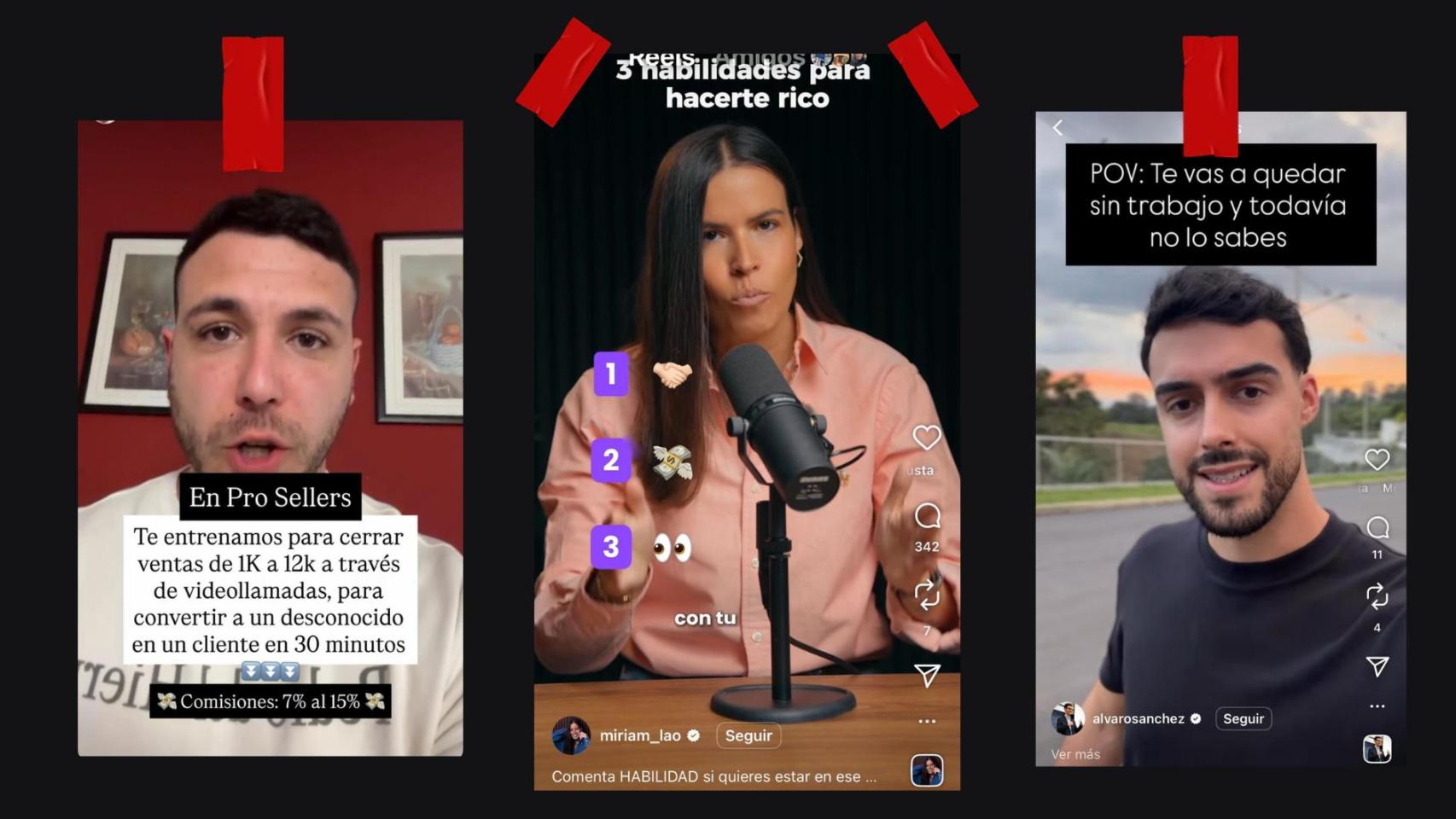 Montaje de los influencers