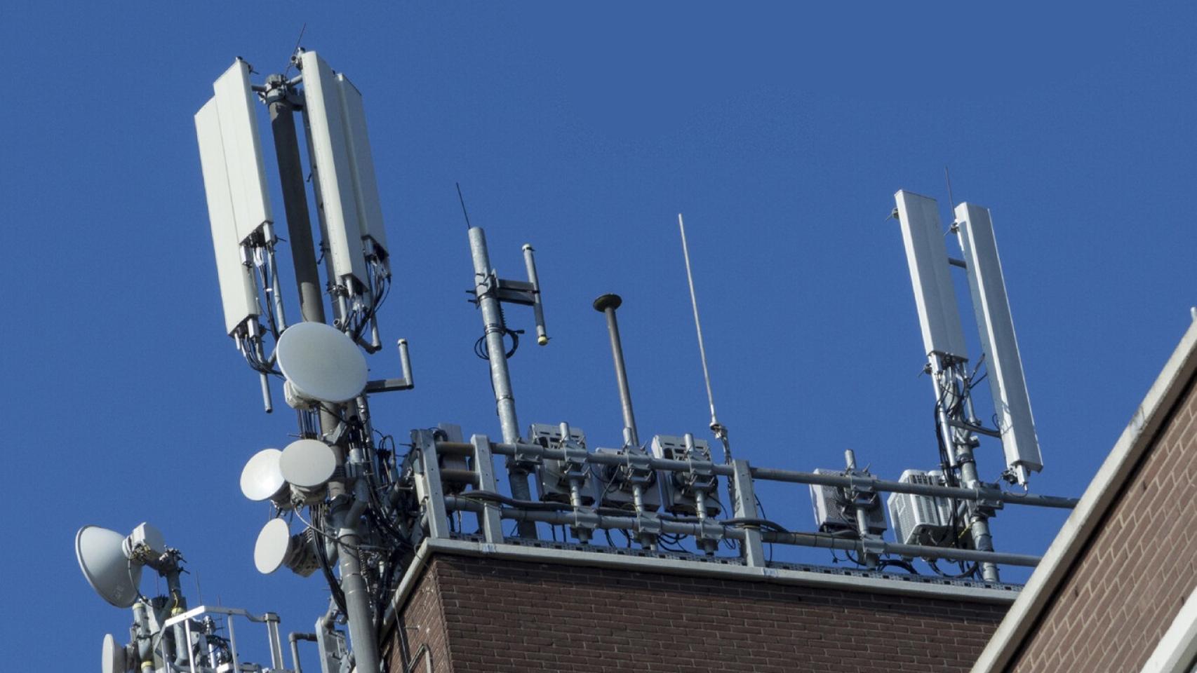 Una antena de telefonía móvil.
