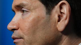 El secretario de Estado de Estados Unidos, Marco Rubio, durante una reunión de ministros de Asuntos Exteriores de la OTAN en Helsingborg.