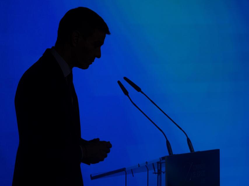 Pedro Sánchez, durante la clausura del Congreso del Espacio 2026, el pasado miércoles en Madrid.