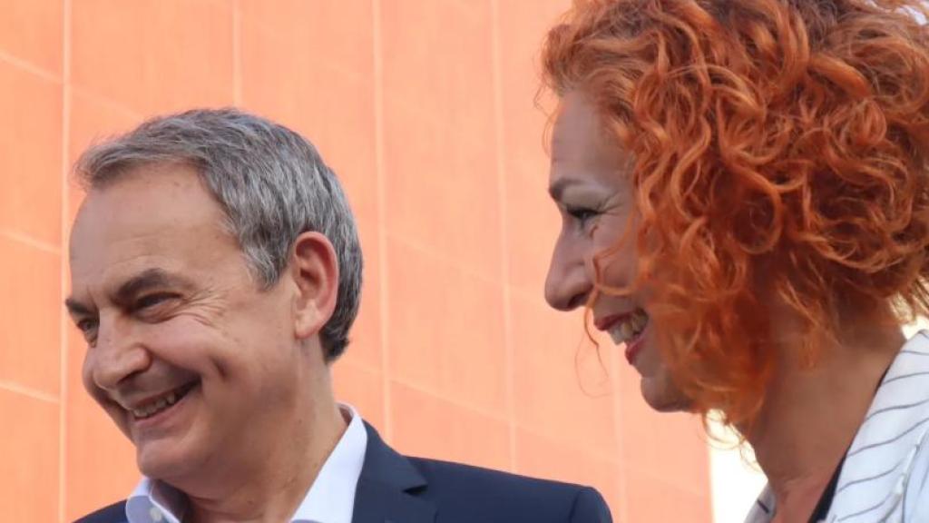Zapatero con Alcázar en un acto electoral de 2023.