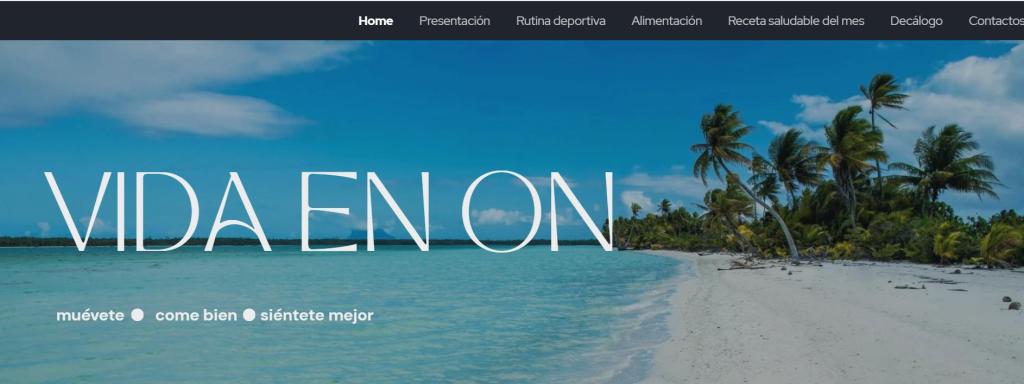 La página web de Cristina.