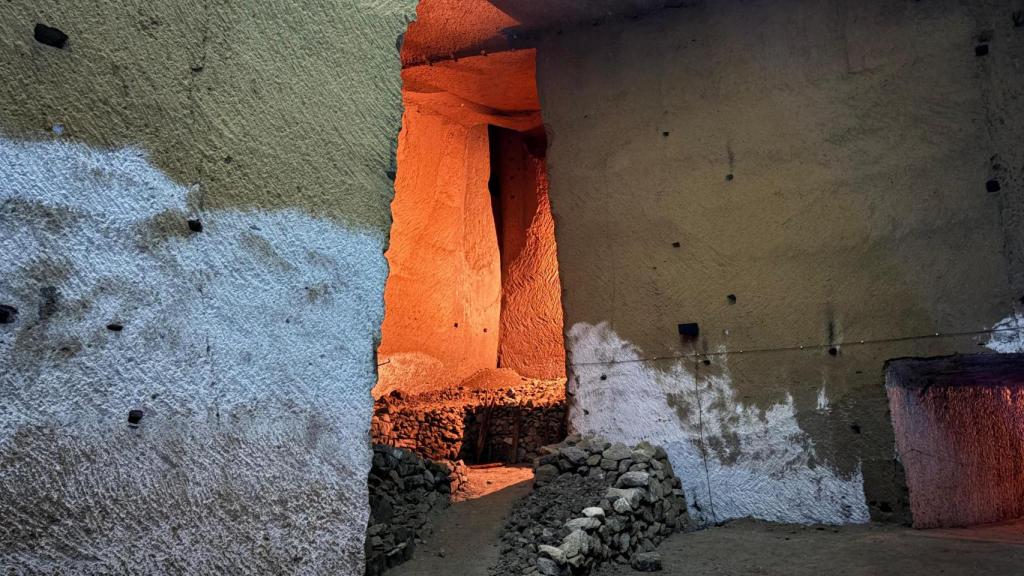 Una de las estancias del refugio antiaéreo.