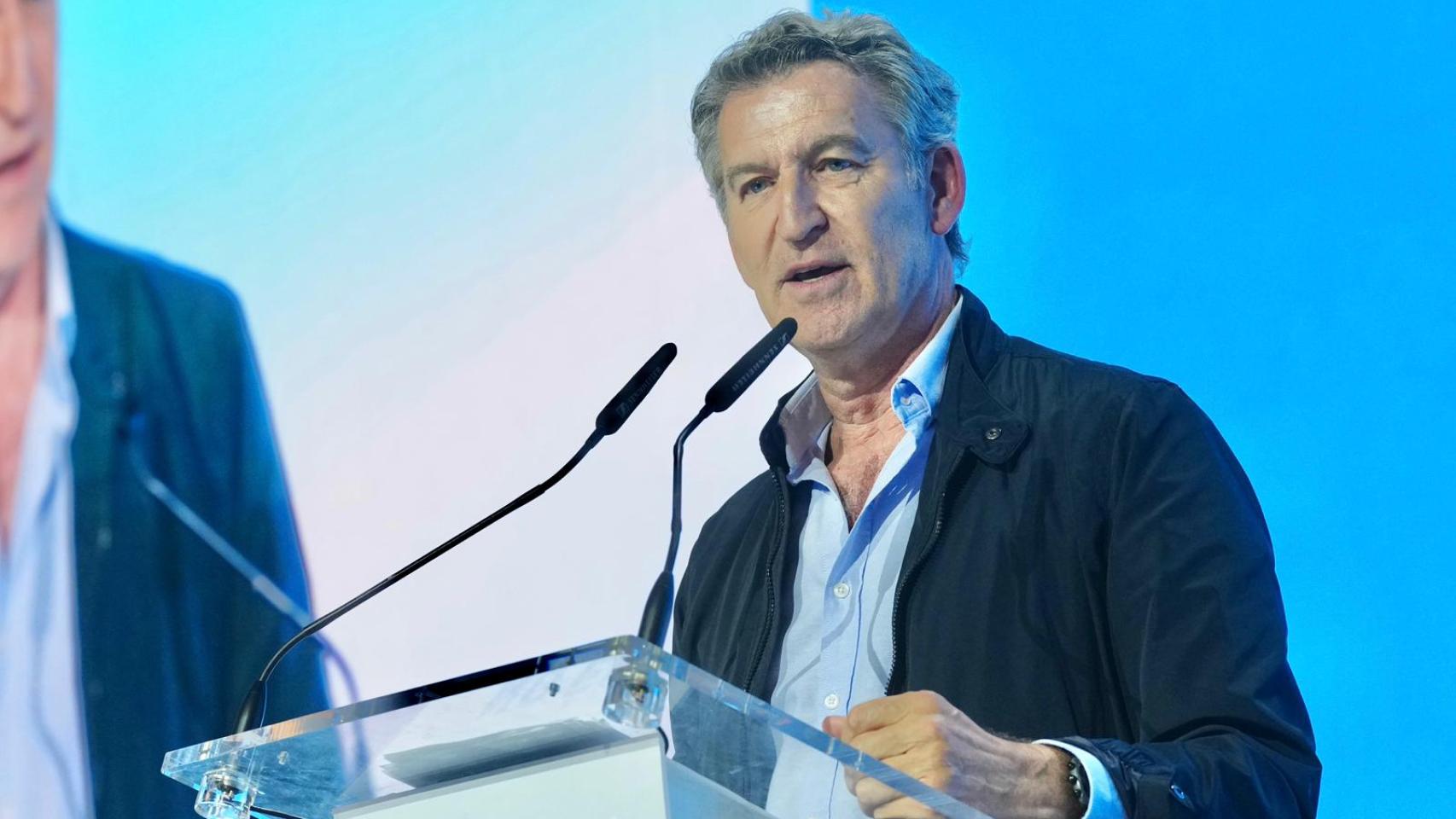 Alberto Núñez Feijóo, este sábado en el Congreso del PP de Baleares.
