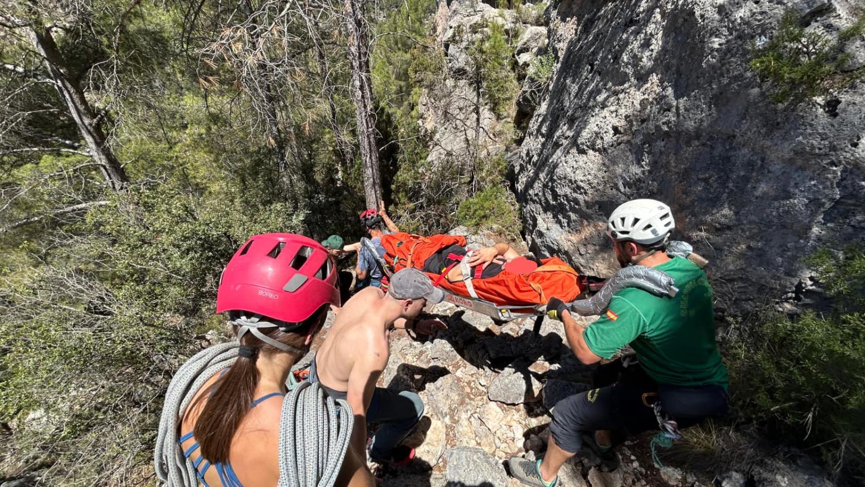 Así ha sido el rescate de un escalador en Teruel