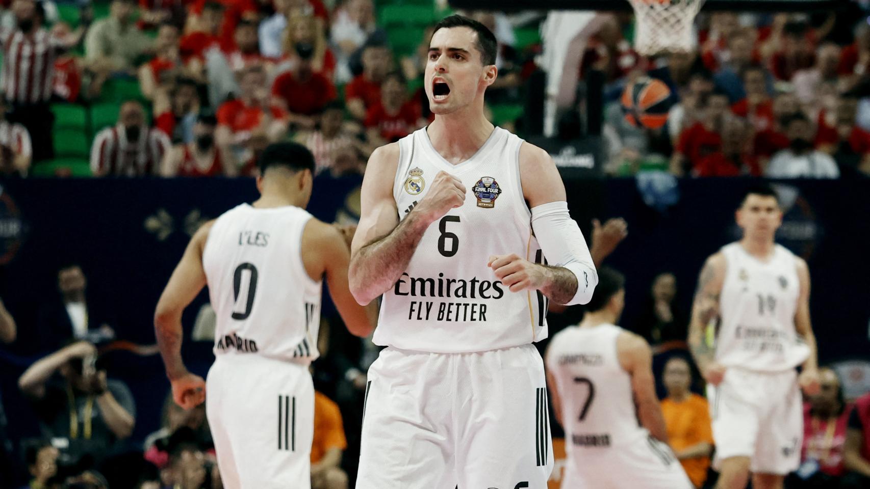Alberto Abalde celebra con rabia una acción en la semifinal de la Final Four ante Valencia.