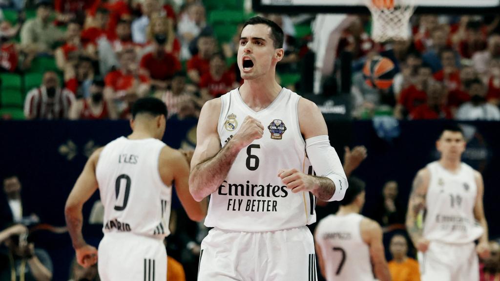 Alberto Abalde celebra con rabia una acción en la semifinal de la Final Four ante Valencia.