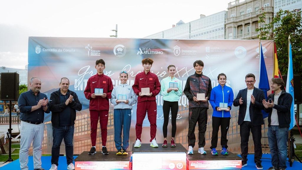 Podium de la prueba de Marcha.