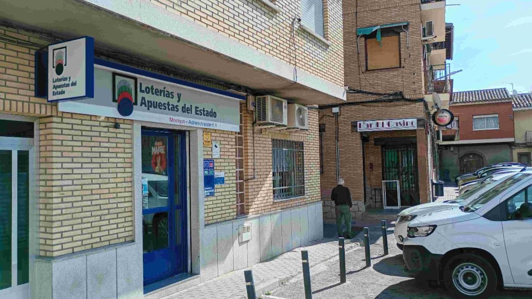 Administración de Loterías número 1, situada en la Plaza Veracruz de Mocejón (Toledo).