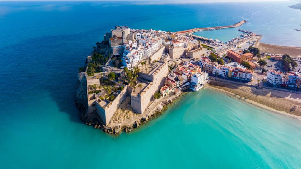 Vista aérea de Peñíscola, en Castellón.