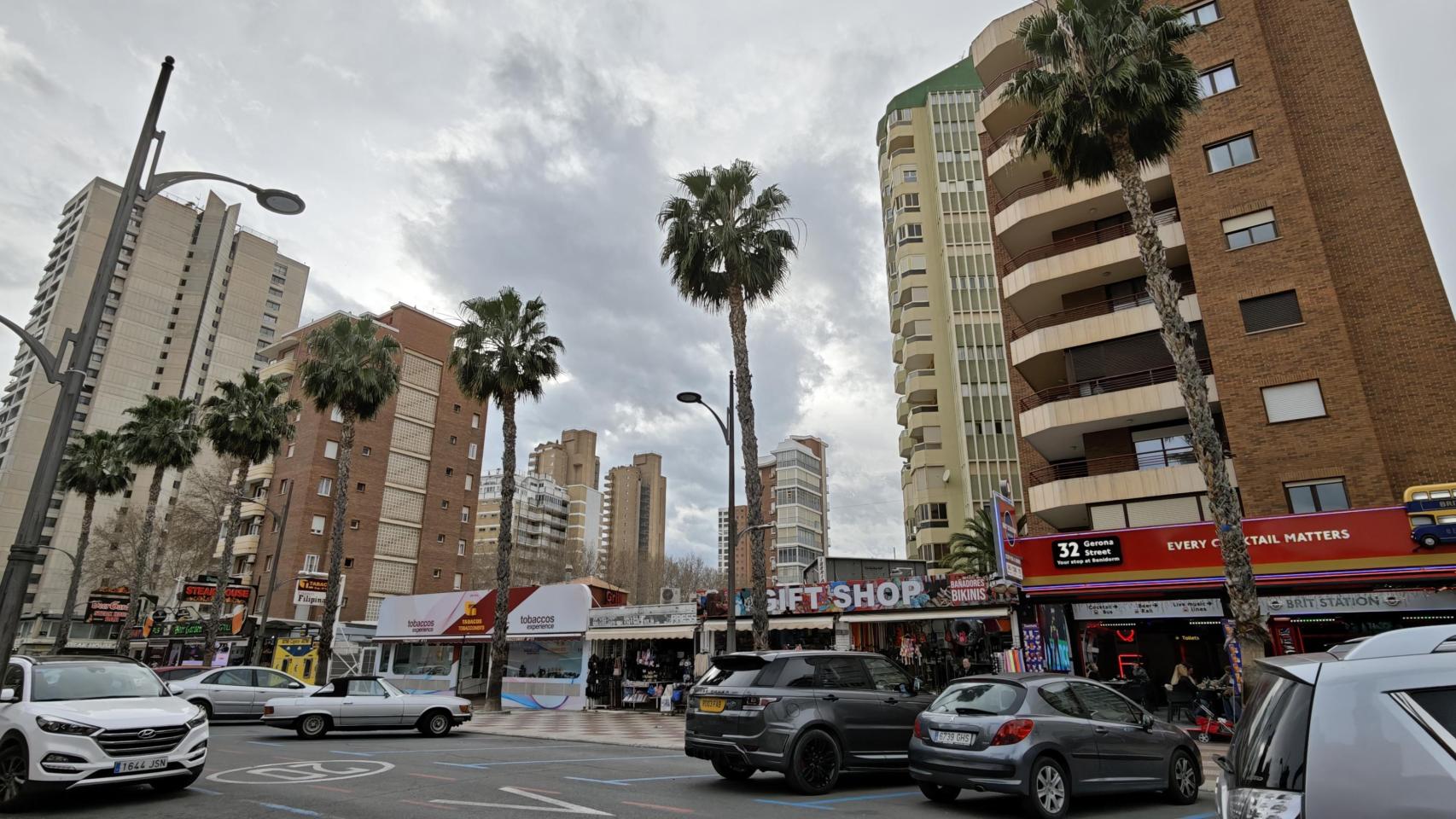 Vista de hoteles de Benidorm, este invierno.
