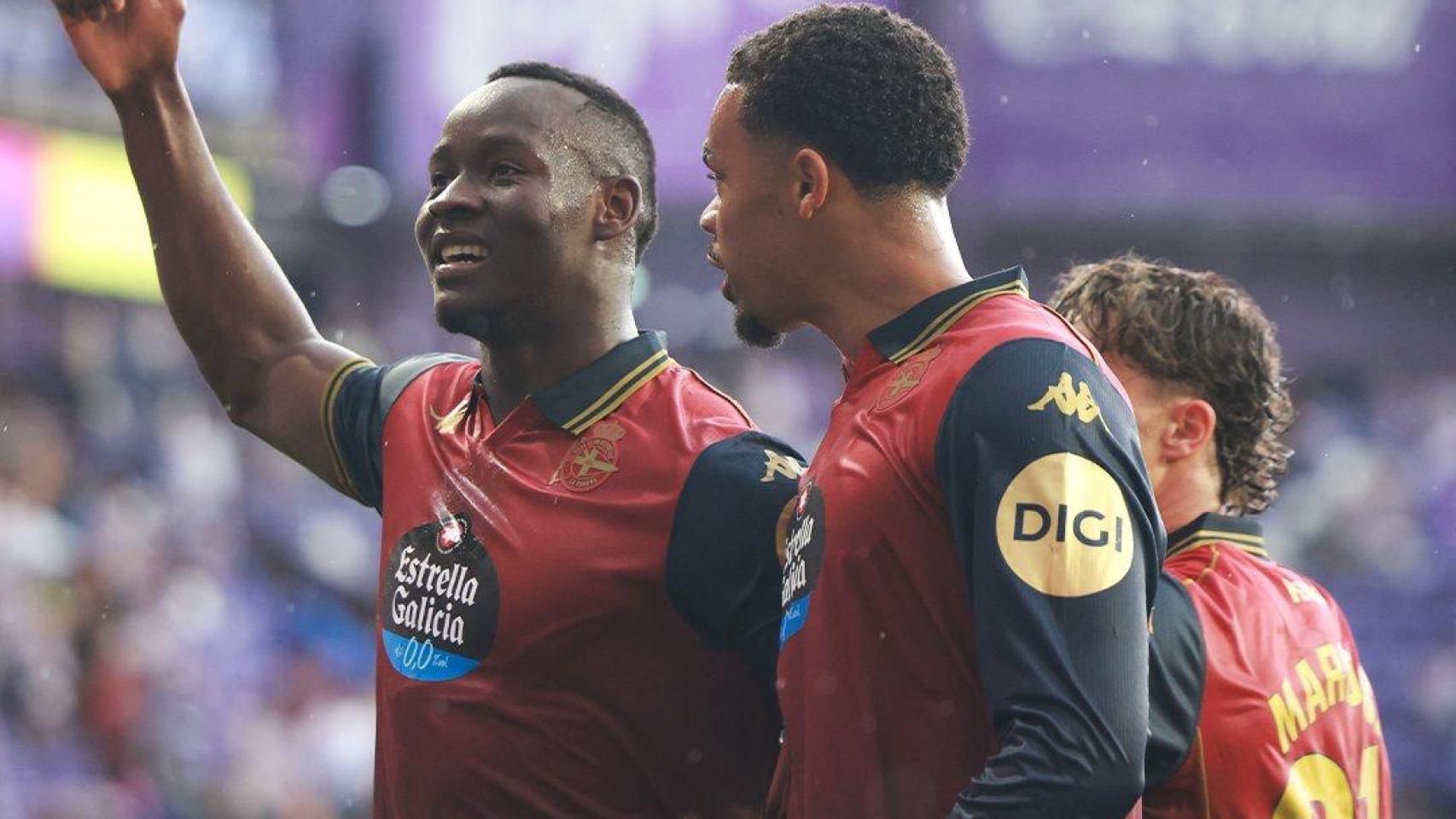 Bil Nsongo, autor de los goles del ascenso en Valladolid.
