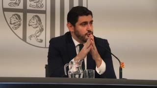 Alejandro Nolasco, líder de Vox en Aragón y nuevo vicepresidente de Bienestar Social, en rueda de prensa