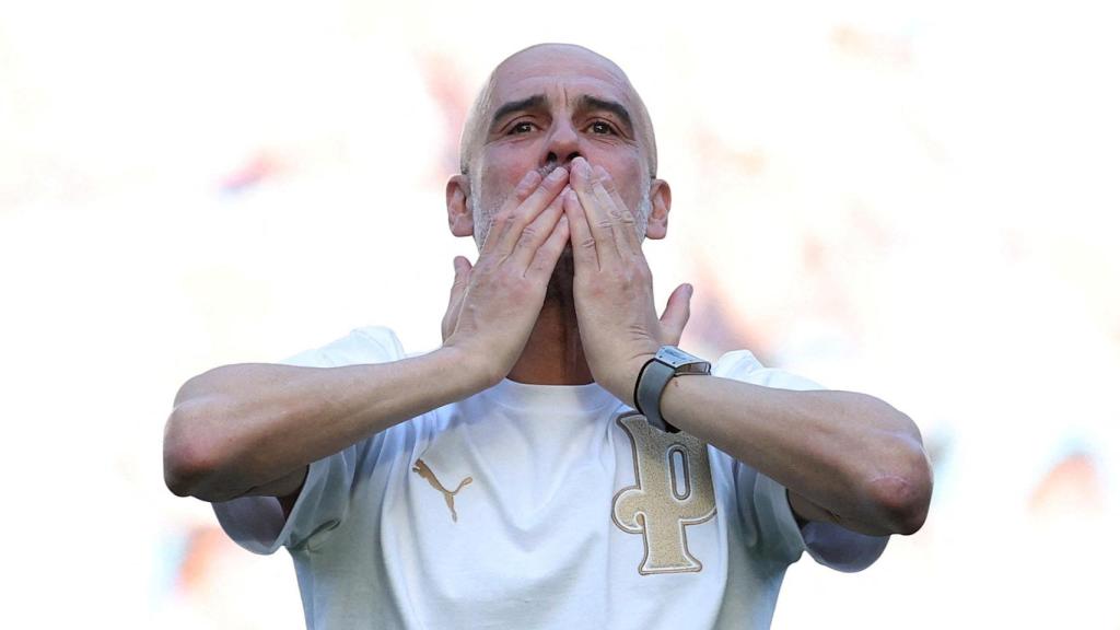 Pep Guardiola, en su despedida del Manchester City.