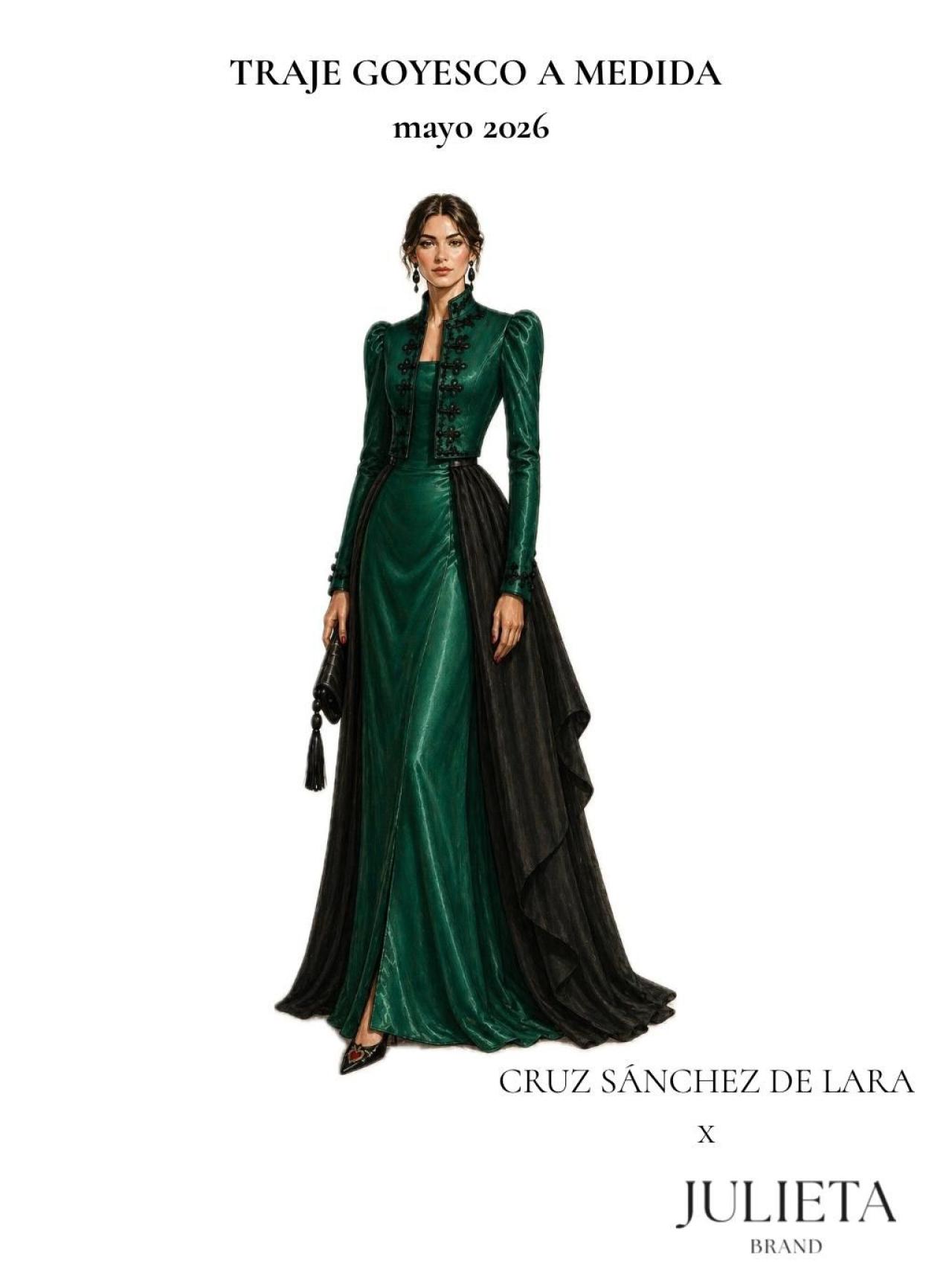 El boceto del diseño de Cruz Sánchez de Lara, de Julieta Brand.