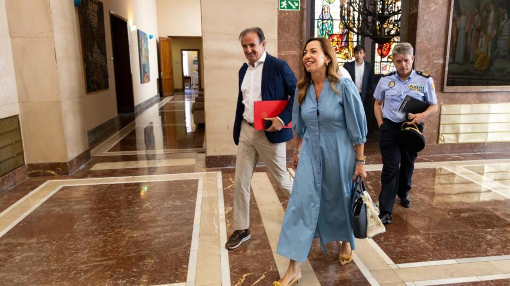Natalia Chueca, a su llegada a la Junta de Seguridad