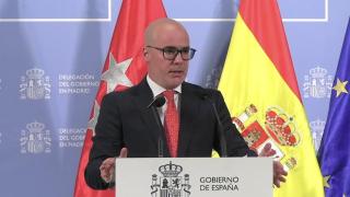 El delegado del Gobierno en Madrid, Francisco Martín, este lunes durante una rueda de prensa.