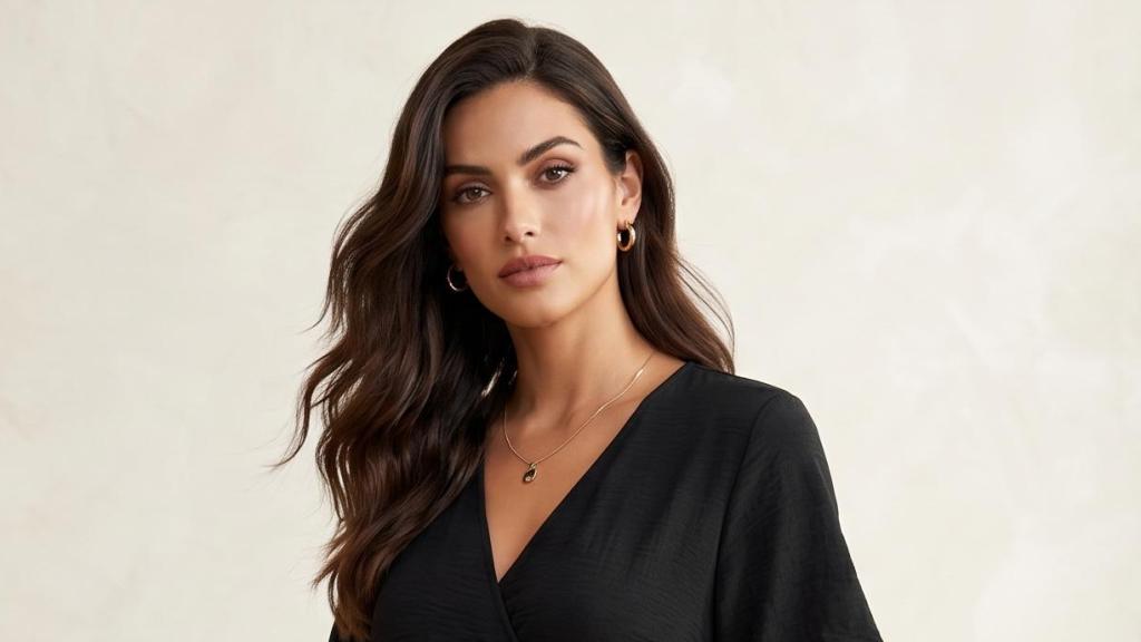 Imagen de una modelo con el vestido. 