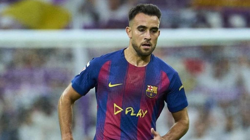 Eric García, durante un partido con el Barça.