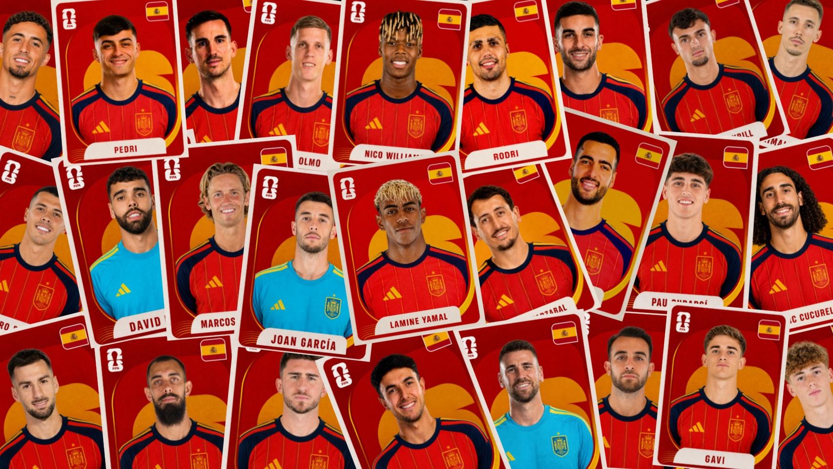 Los cromos de España para el Mundial de fútbol 2026