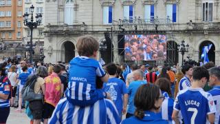 Ambiente este lunes en María Pita