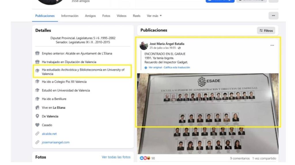 Facebook de José María Ángel.