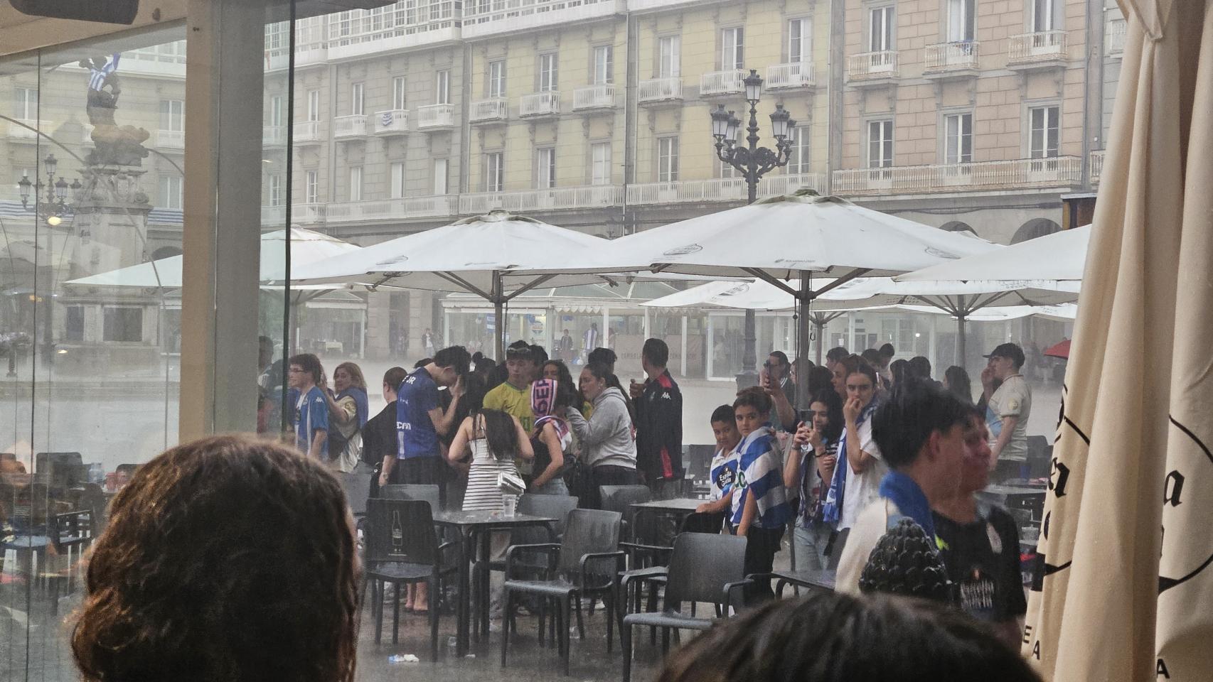Lluvia en A Coruña este lunes