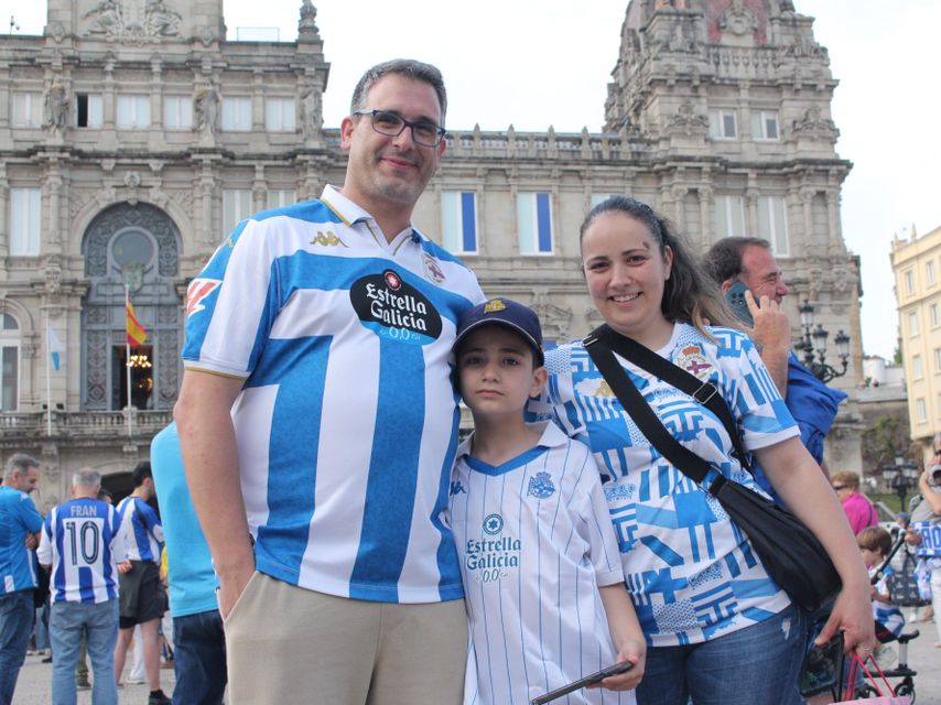 Celebración en María Pita del ascenso del Dépor a Primera División en la temporada 2025/2026.