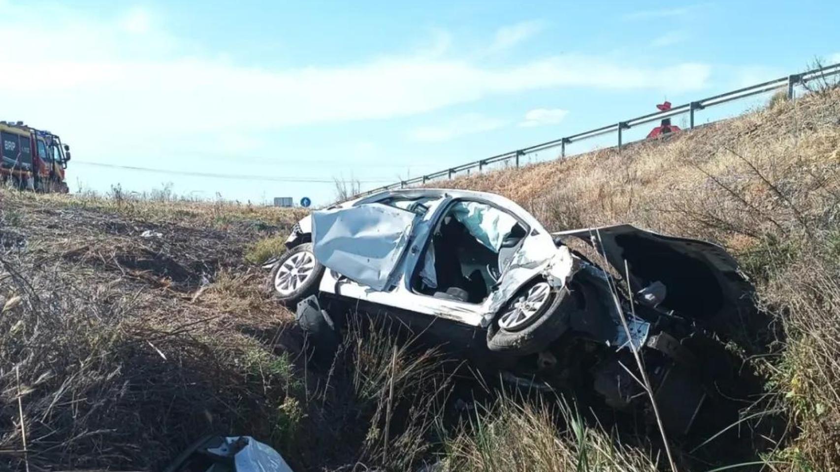 Accidente en Viso del Marqués (Ciudad Real). Foto: SCIS Ciudad Real. 