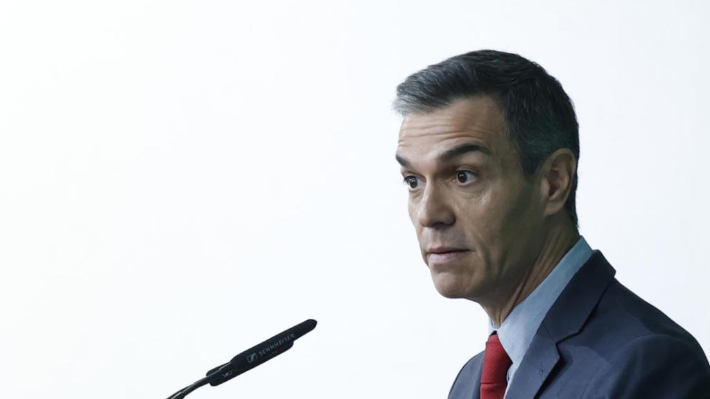 Pedro Sánchez, en el acto sobre el Plan Social para el Clima, este lunes en Madrid.