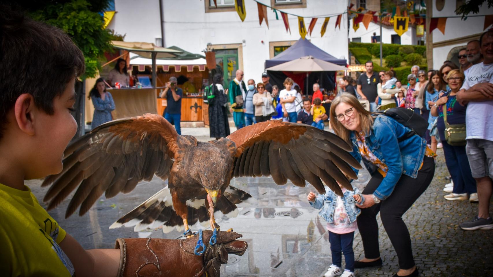 Cetreros en la 'Feira Medieval do Pinhel'.