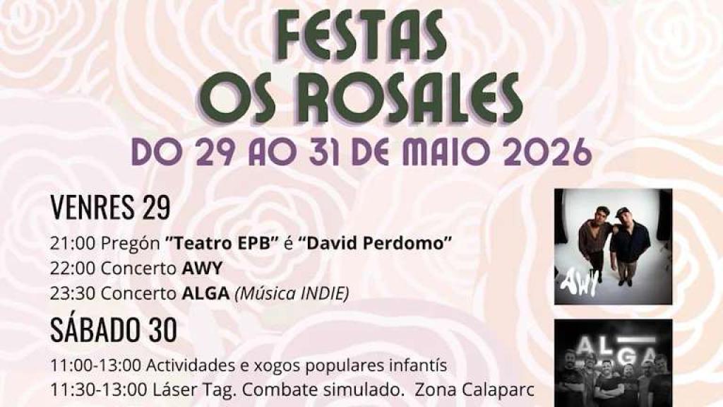 Cartel de las Fiestas del barrio de Los Rosales 2026
