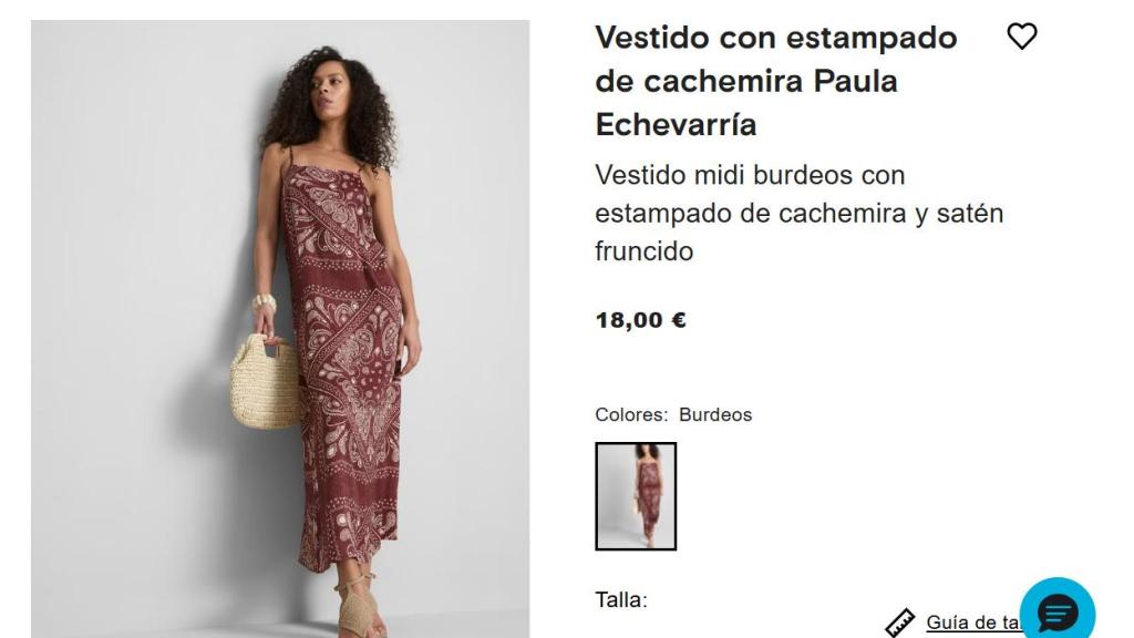 Vestido con estampado de cachemira Paula Echevarría.